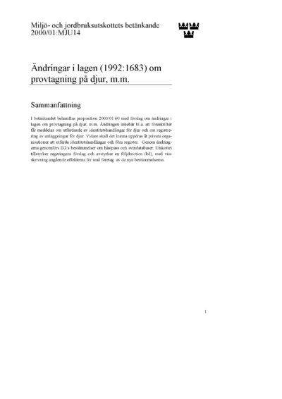 Omslaget till bet. 2000/01:MJU14