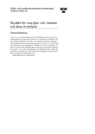 Omslaget till bet. 2000/01:MJU18