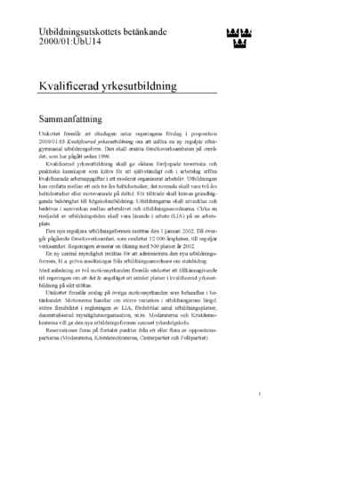 Omslaget till bet. 2000/01:UbU14