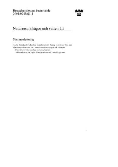 Omslaget till bet. 2001/02:BoU11
