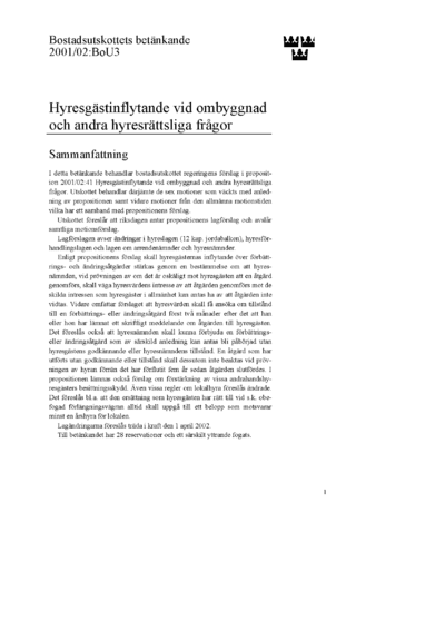 Omslaget till bet. 2001/02:BoU3