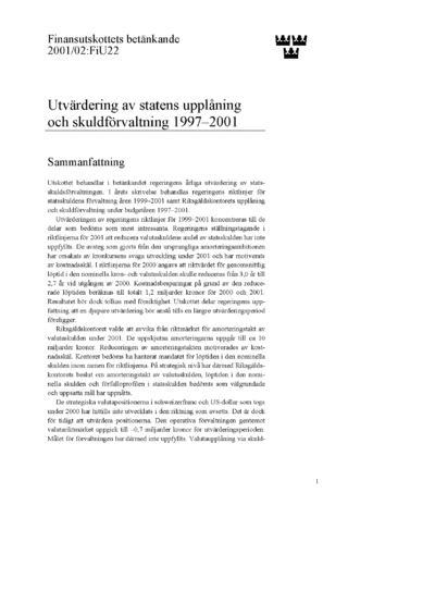 Omslaget till bet. 2001/02:FiU22