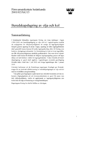Omslaget till bet. 2001/02:FöU13