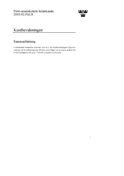 Omslaget till bet. 2001/02:FöU8