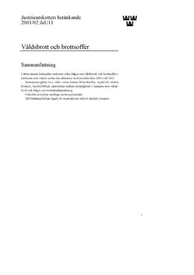 Omslaget till bet. 2001/02:JuU11