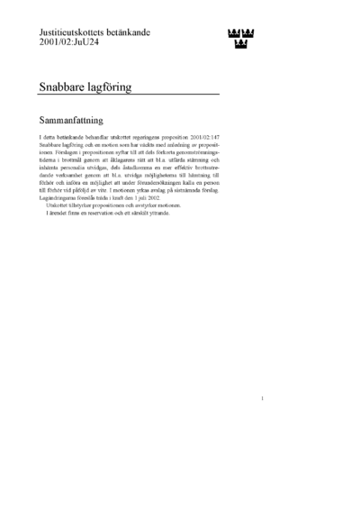 Omslaget till bet. 2001/02:JuU24