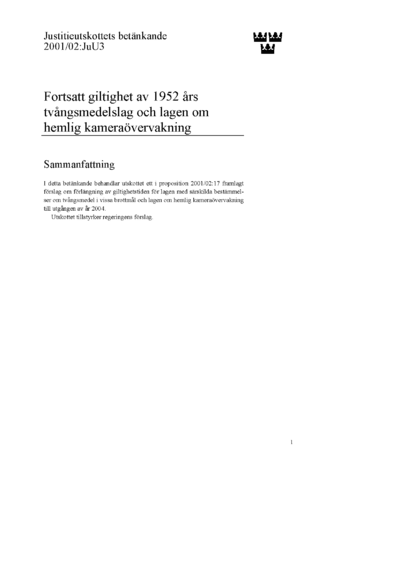 Omslaget till bet. 2001/02:JuU3