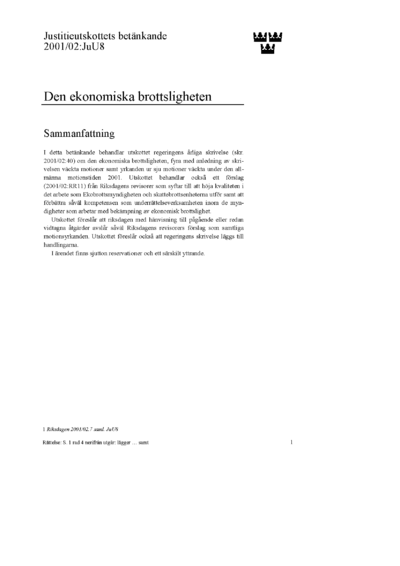 Omslaget till bet. 2001/02:JuU8