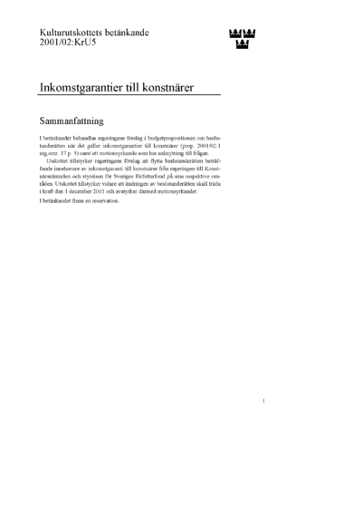 Omslaget till bet. 2001/02:KrU5