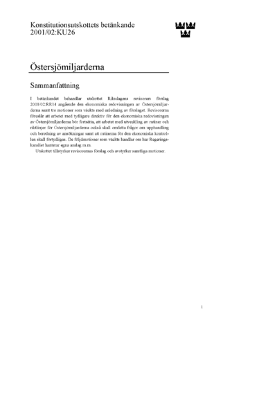 Omslaget till bet. 2001/02:KU26