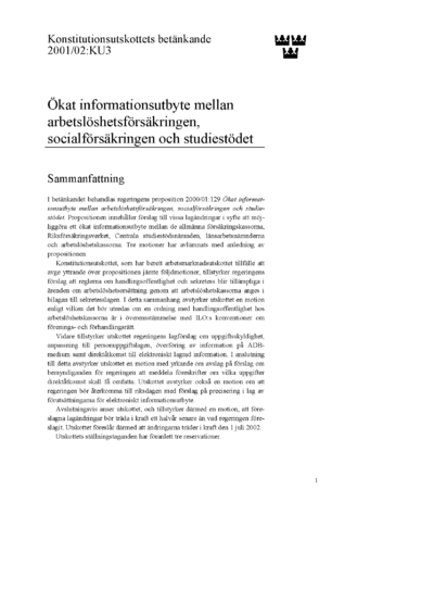 Omslaget till bet. 2001/02:KU3
