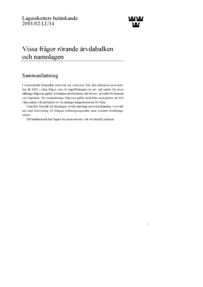 Omslaget till bet. 2001/02:LU14