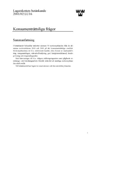 Omslaget till bet. 2001/02:LU16