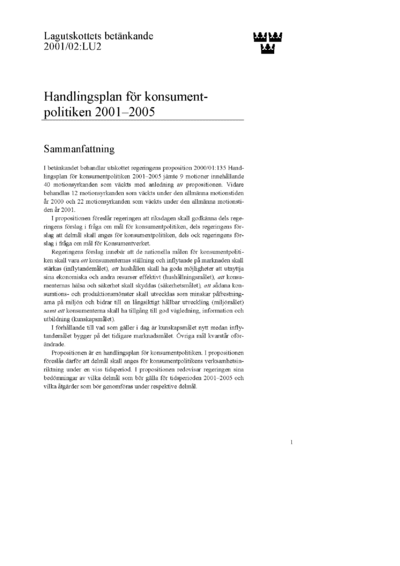 Omslaget till bet. 2001/02:LU2