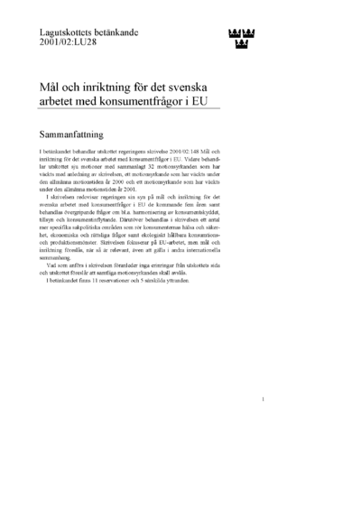 Omslaget till bet. 2001/02:LU28