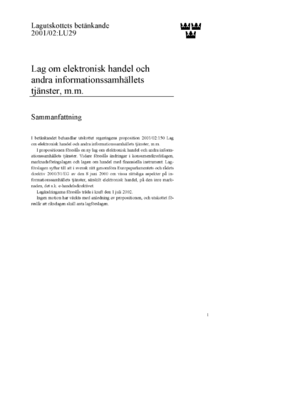 Omslaget till bet. 2001/02:LU29