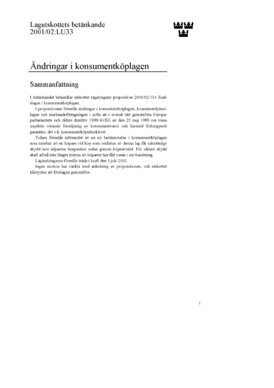 Omslaget till bet. 2001/02:LU33