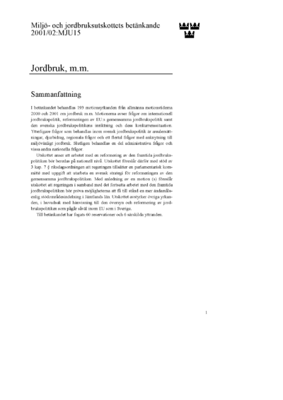 Omslaget till bet. 2001/02:MJU15