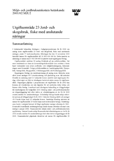 Omslaget till bet. 2001/02:MJU2