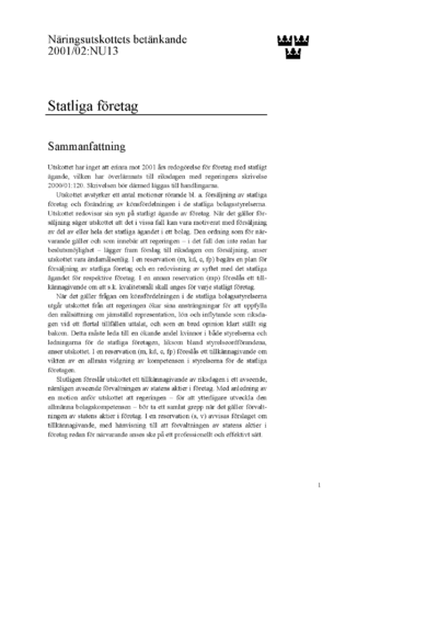 Omslaget till bet. 2001/02:NU13