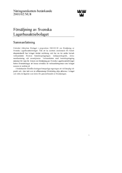 Omslaget till bet. 2001/02:NU8