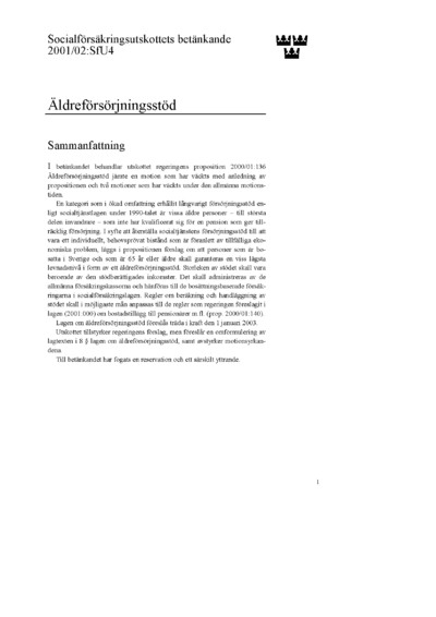 Omslaget till bet. 2001/02:SfU4