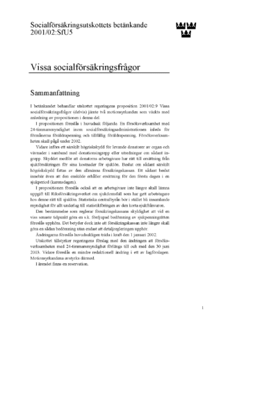 Omslaget till bet. 2001/02:SfU5