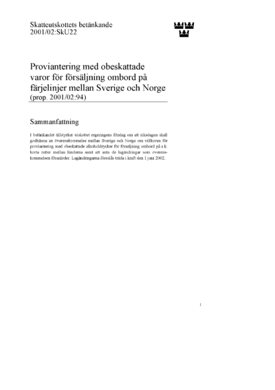 Omslaget till bet. 2001/02:SkU22