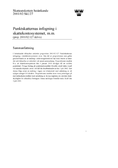 Omslaget till bet. 2001/02:SkU27