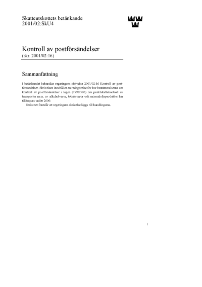 Omslaget till bet. 2001/02:SkU4