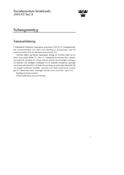 Omslaget till bet. 2001/02:SoU4