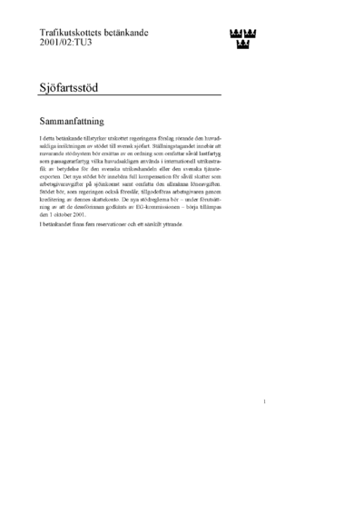 Omslaget till bet. 2001/02:TU3