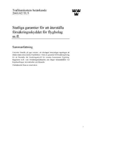 Omslaget till bet. 2001/02:TU5