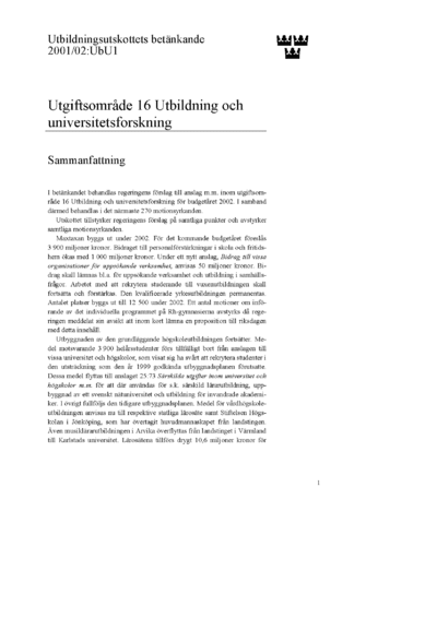 Omslaget till bet. 2001/02:UbU1