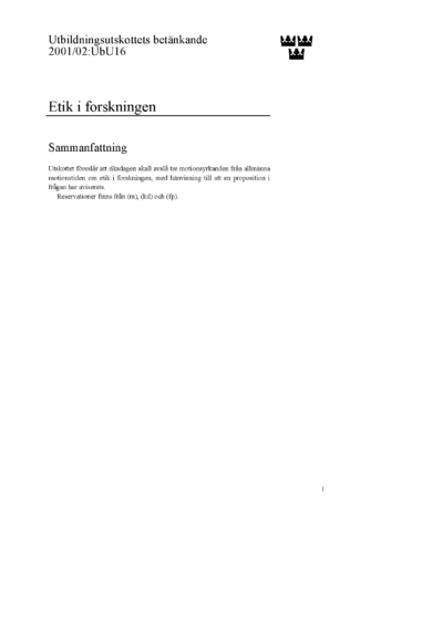 Omslaget till bet. 2001/02:UbU16