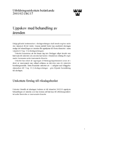 Omslaget till bet. 2001/02:UbU17