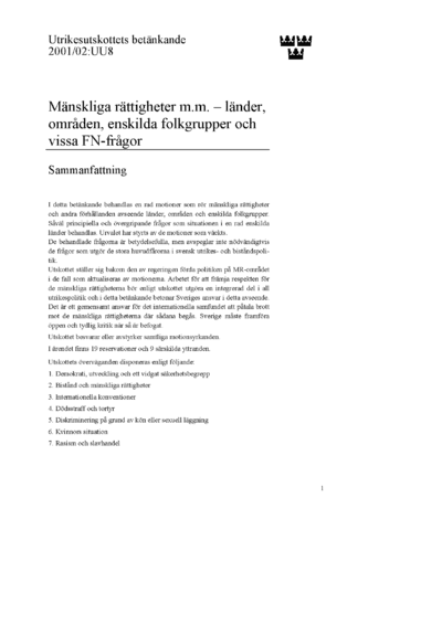 Omslaget till bet. 2001/02:UU8