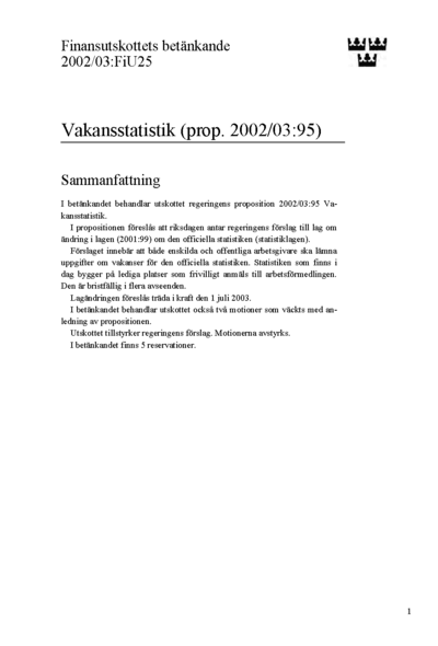 Omslaget till bet. 2002/03:FiU25