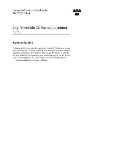Omslaget till bet. 2002/03:FiU4