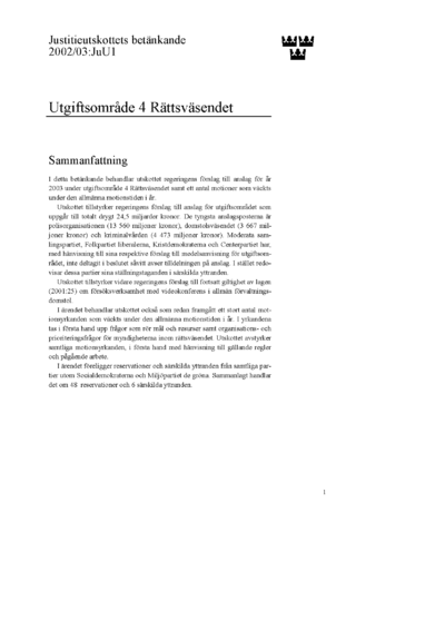 Omslaget till bet. 2002/03:JuU1