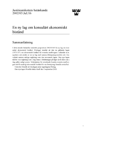 Omslaget till bet. 2002/03:JuU16