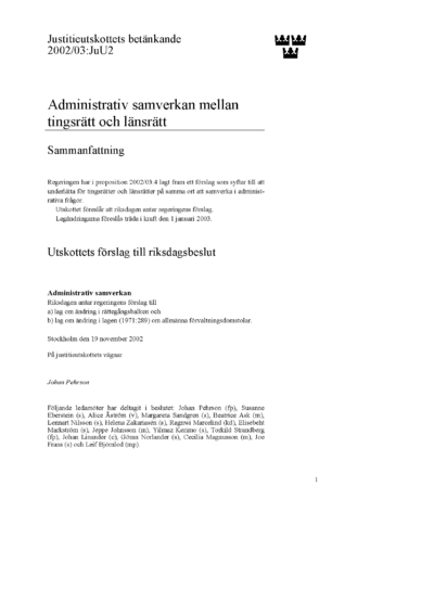 Omslaget till bet. 2002/03:JuU2