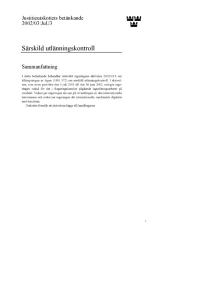 Omslaget till bet. 2002/03:JuU3