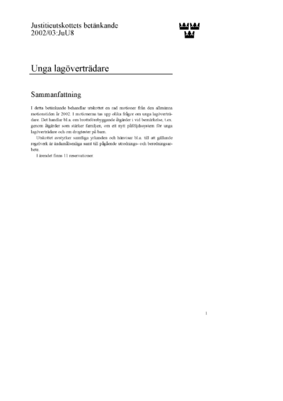 Omslaget till bet. 2002/03:JuU8