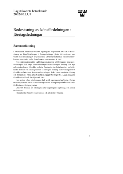 Omslaget till bet. 2002/03:LU7