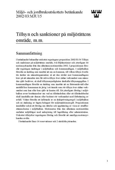 Omslaget till bet. 2002/03:MJU15