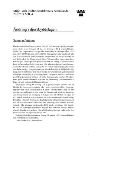 Omslaget till bet. 2002/03:MJU4