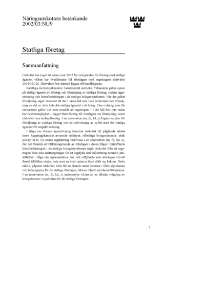 Omslaget till bet. 2002/03:NU9