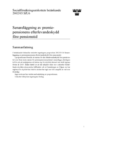 Omslaget till bet. 2002/03:SfU6