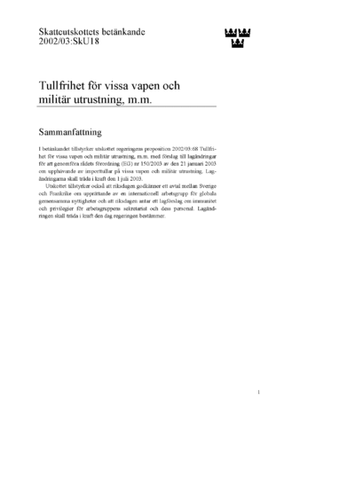 Omslaget till bet. 2002/03:SkU18
